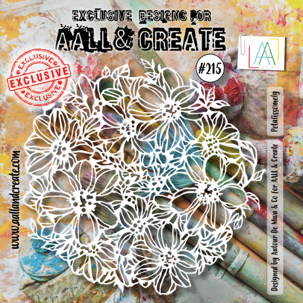 AALL and Create #215 - 6 x6  Stencil - Petalissomely Discount