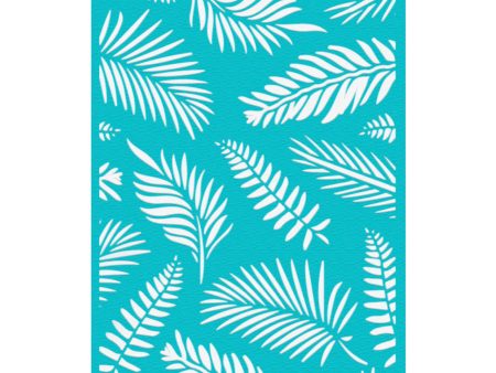 Couture Creations - Earthy Delights Palm Leaves Embossing Folder For Sale