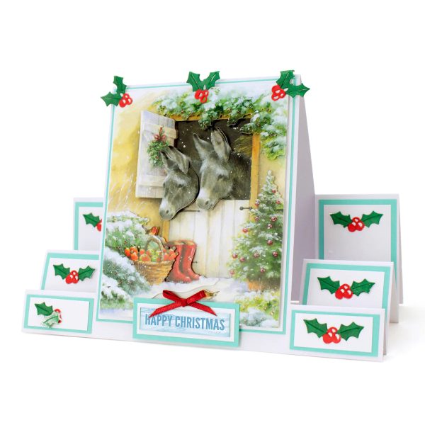 Die Cut Decoupage – Christmas Donkeys (Pack Of 3) Sale