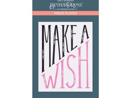 Diagonal Make a Wish Press Plate from the BetterPress Collection on Sale