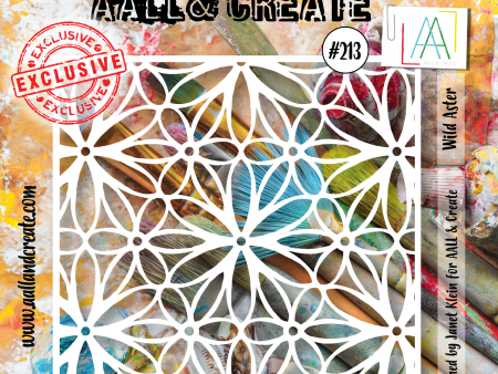 AALL and Create  6 x6  Stencil - 213 - Wild Aster For Cheap