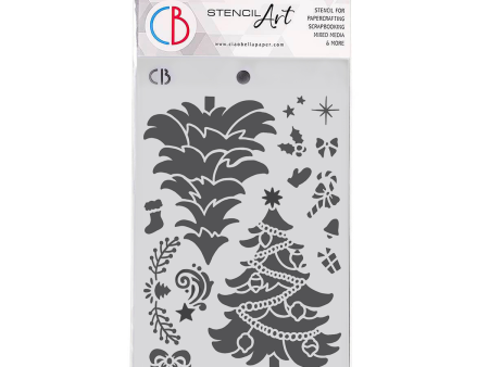 Ciao Bella Texture Stencil 5 x8  ChristmasTree on Sale