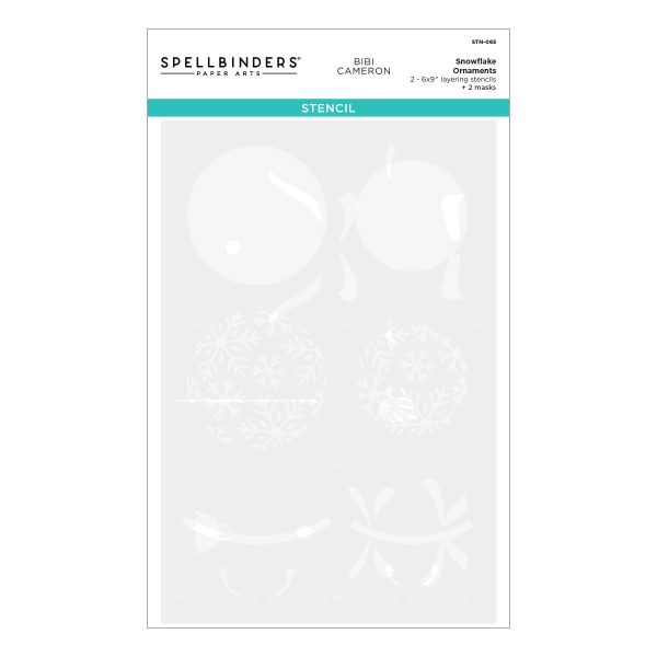 Snowflake Ornaments Stencil from the Bibi s Snowflakes Collection by Bibi Cameron Sale