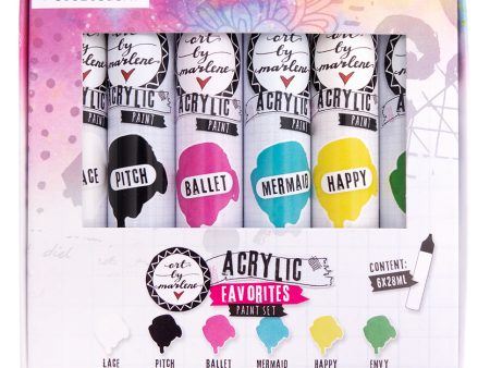 ABM Arcylic Paint Favorites Paintset Essentials 28ml 6 pc nr.101 For Sale