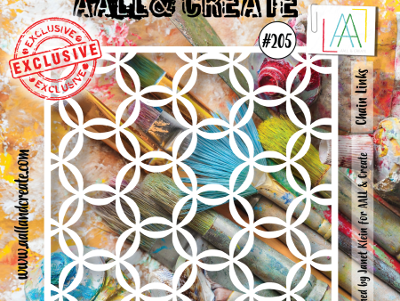 AALL and Create  6 x6  Stencil - 205 - Chain Links Online now