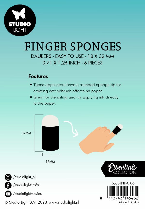 SL Finger Sponges Daubers Essentials Tools 32x18x18mm 6 PC nr.06 Online Hot Sale