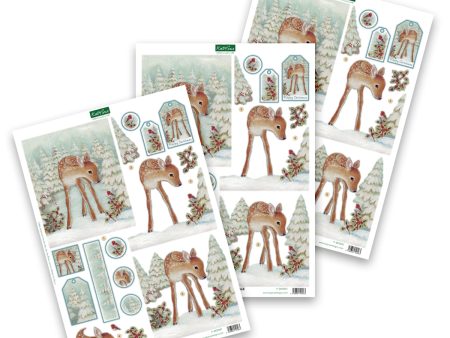 Die Cut Decoupage – Deer And Robin (Pack Of 3) Online