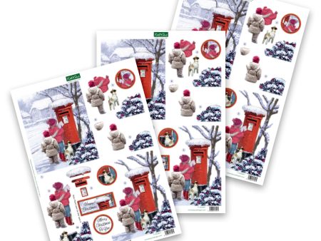 Die Cut Decoupage – Christmas Post (Pack Of 3) For Discount