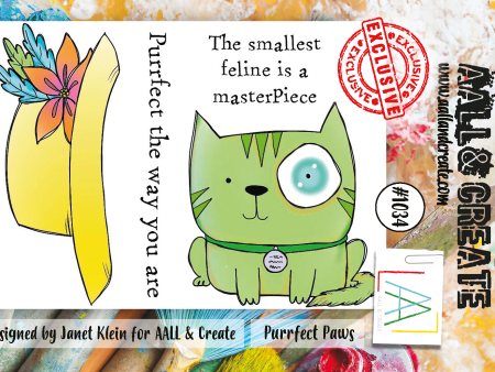 AALL and Create  A7 Stamp Set - 1034 - Purrfect Paws Cheap