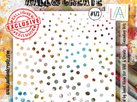 AALL and Create 6 x6  Stencil - #173 - Cascading Dots Online