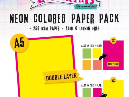 ABM Paper Pack Neon Double Layered Essentials 148x210x10mm  20 SH  nr.105 For Cheap