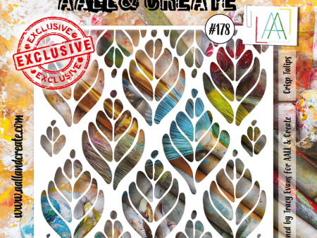 AALL and Create 6 x6  Stencil - #178 - Crisp Tulips Online Sale