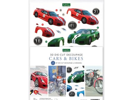 Die Cut Decoupage – Cars and Bikes (Pack Of 12) For Cheap