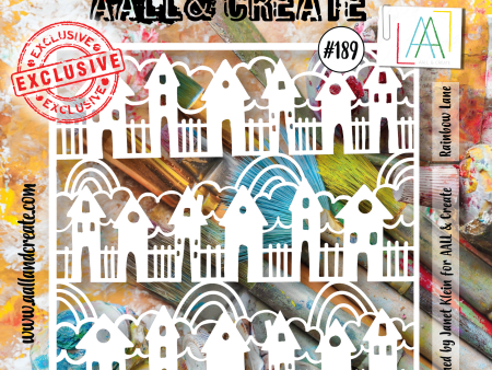 AALL and Create  6 x6  Stencil - 189 - Rainbow Lane For Discount