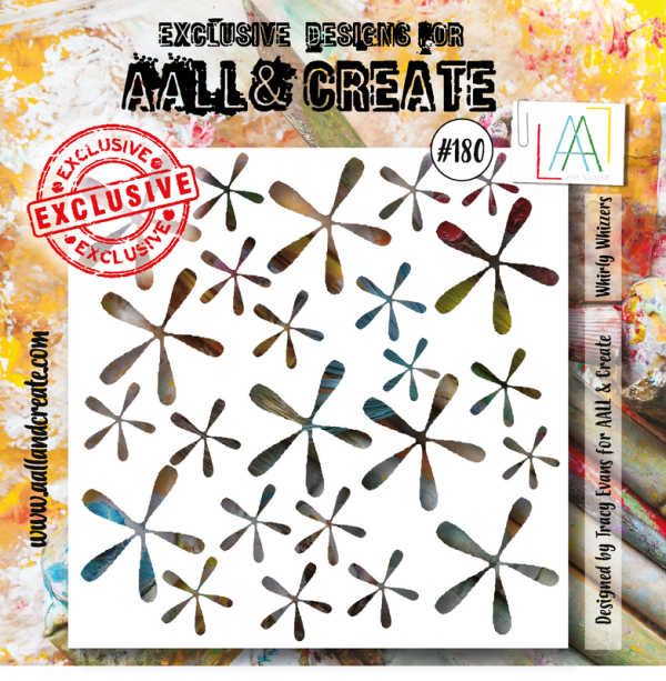 AALL and Create 6 x6  Stencil - #180 - Whirly Whizzers Discount