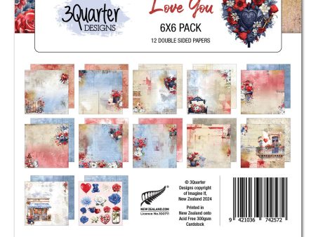 3Quarter Designs Love You 6x6 Paper Pack Cheap