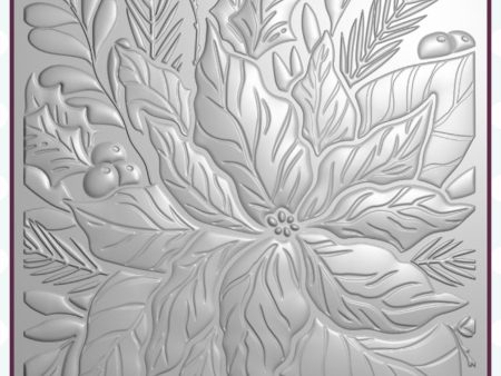 Creative Expressions Poinsettia Bliss 5 in x 7 in 3D Embossing Folder Supply