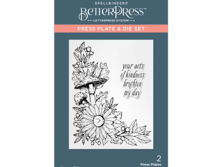 Autumn Floral Corner Press Plate & Die Set from the BetterPress Autumn Collection Hot on Sale