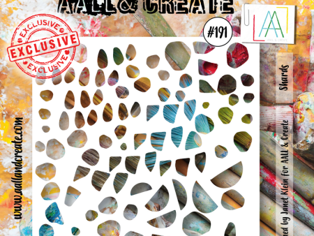 AALL and Create #191 - 6 x6  Stencil - Shards For Cheap