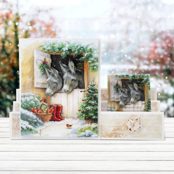 Die Cut Decoupage – Christmas Donkeys (Pack Of 3) Sale