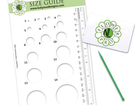 Flower Pro Plastic Size Guide, Companion Tool and Flexi Scraper Online now