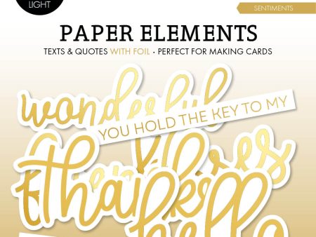 SL Paper Elements Sentiments Gold Foil Essentials 140x150x5mm 35 PC nr.07 on Sale