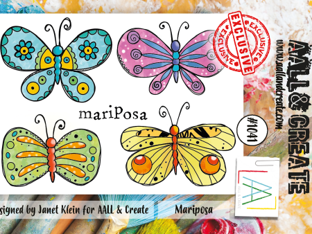 AALL and Create  A7 Stamp Set - 1041 - Mariposa Online now