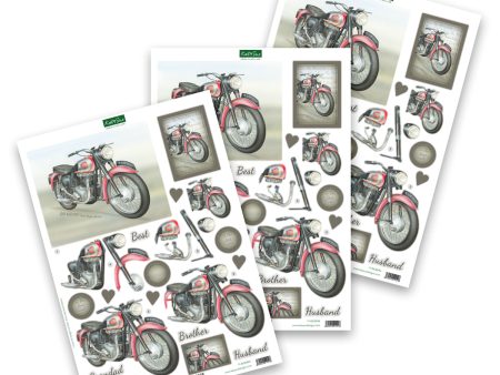 Die Cut Decoupage – BSA Twin Super Rocker (Pack Of 3) Sale