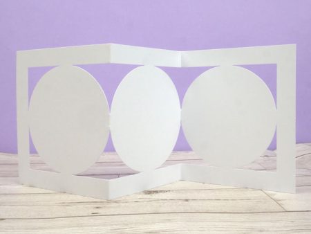 Luxury Shaped Card Blanks & Envelopes - Trio Circle Panel Discount