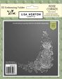 Lisa Horton Crafts Rose Corner 6x6 3D Embossing Folder & Die For Sale