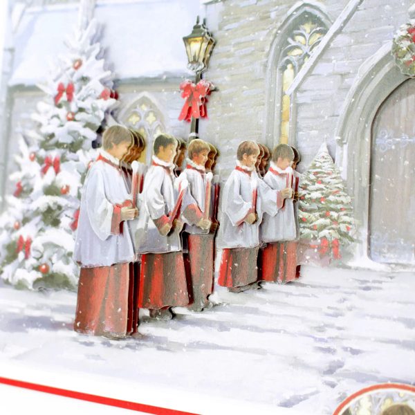 Die Cut Decoupage – Choirboy Snowscene (Pack Of 3) on Sale