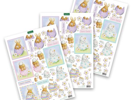 Die Cut Decoupage – Easter Bunnies (Pack Of 3) Online Hot Sale