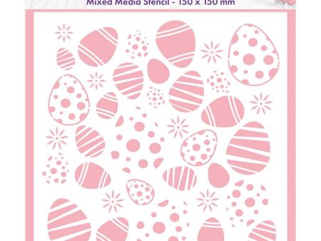 Nellie Snellen • Stencil 15x15cm Easter Eggs Background Online