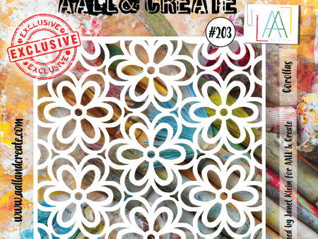 AALL and Create  6 x6  Stencil - 203 - Corollas on Sale