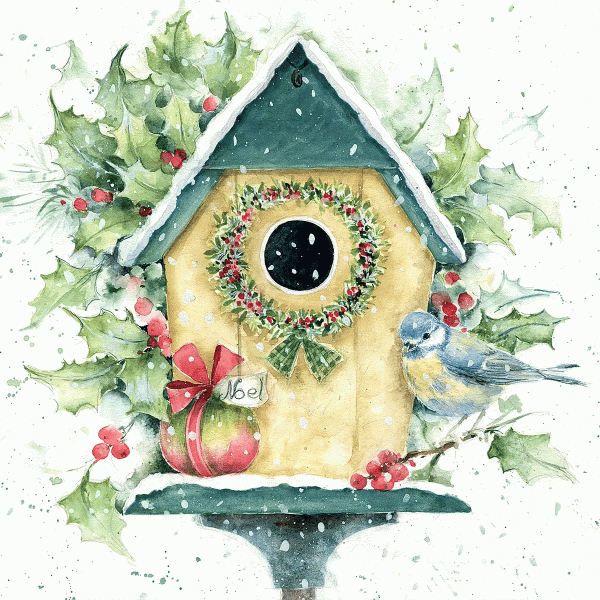 Die Cut Decoupage – Xmas Birdhouse (Pack Of 3) Online Sale