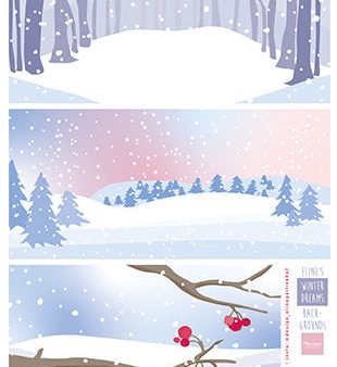 Marianne Design A4 Cutting Sheet - Eline s Winter Dreams Backgrounds Sale