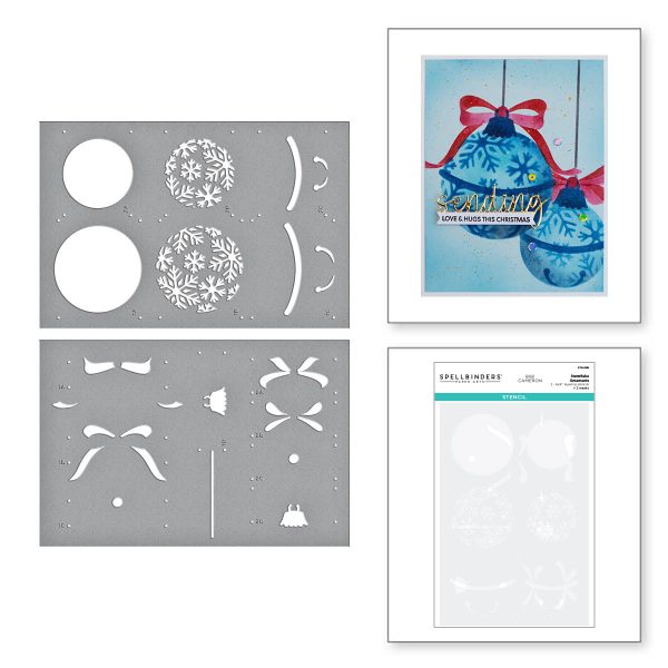 Snowflake Ornaments Stencil from the Bibi s Snowflakes Collection by Bibi Cameron Sale