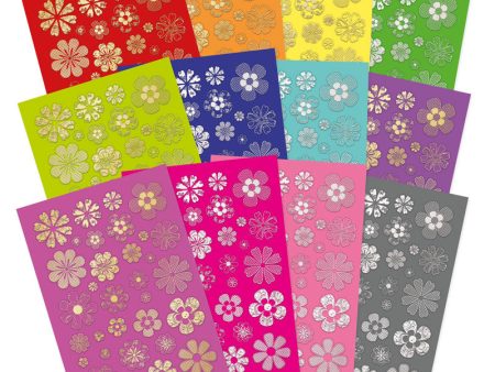 Bold & Bright Stickables Foiled & Die-Cut Flower Elements Online now