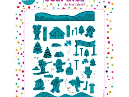 Made To Surprise Stamp & Die Set Moving Scenes On The Ice Christmas | Set of 62 For Discount