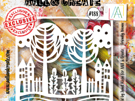 AALL and Create  6 x6  Stencil - 188 - Friendly Avenue Hot on Sale