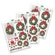 Die Cut Decoupage – Christmas Wreath (Pack Of 3) Cheap