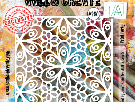 AALL and Create #200 - 6 x6  Stencil - Petal Party Online Sale