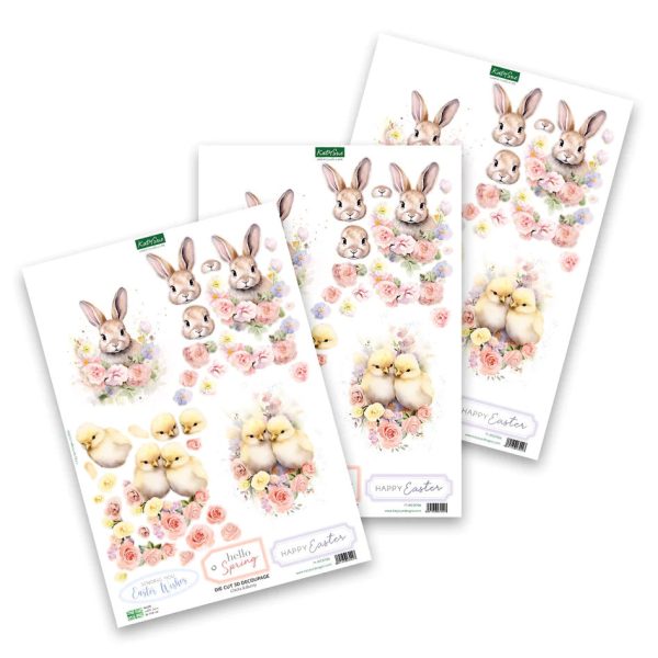 Die Cut Decoupage – Chicks & Bunny (pack of 3) Hot on Sale