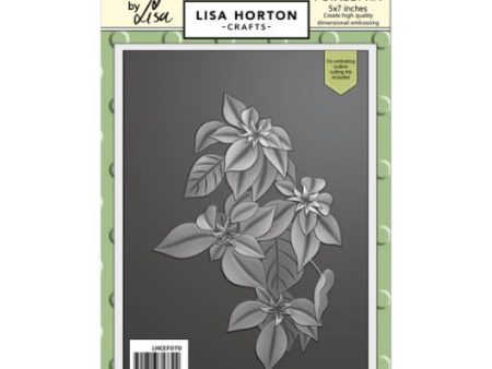 Trailing Christmas Poinsettia 3D Embossing Folder & Die Set For Cheap