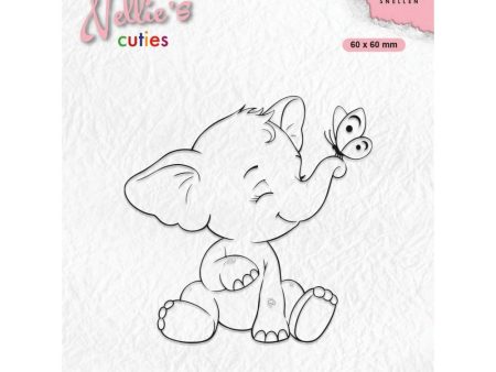 Nellie s Cuties Clear Stamp Elephant Sale