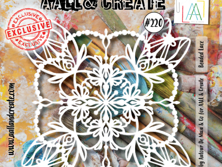 AALL and Create #220 - 6 x6  Stencil - Beaded Lace Online