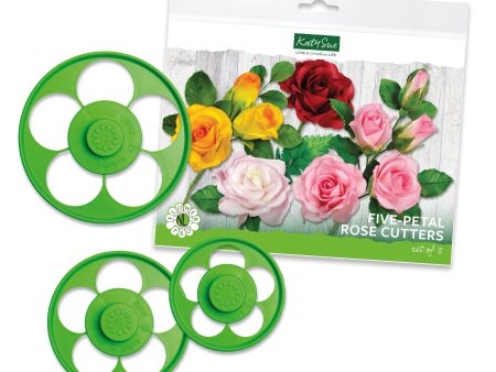 Flower Pro Five Petal Rose Cutter - Set of 3 on Sale