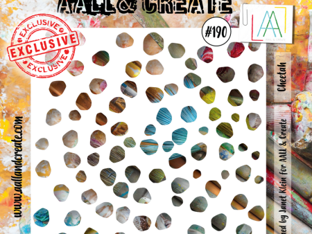 AALL and Create #190 - 6 x6  Stencil - Cheetah on Sale