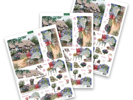 Die Cut Decoupage – Cottage Patio (Pack Of 3) Online