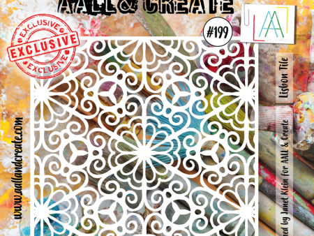 AALL and Create #199 - 6 x6  Stencil - Lisbon Tile Online